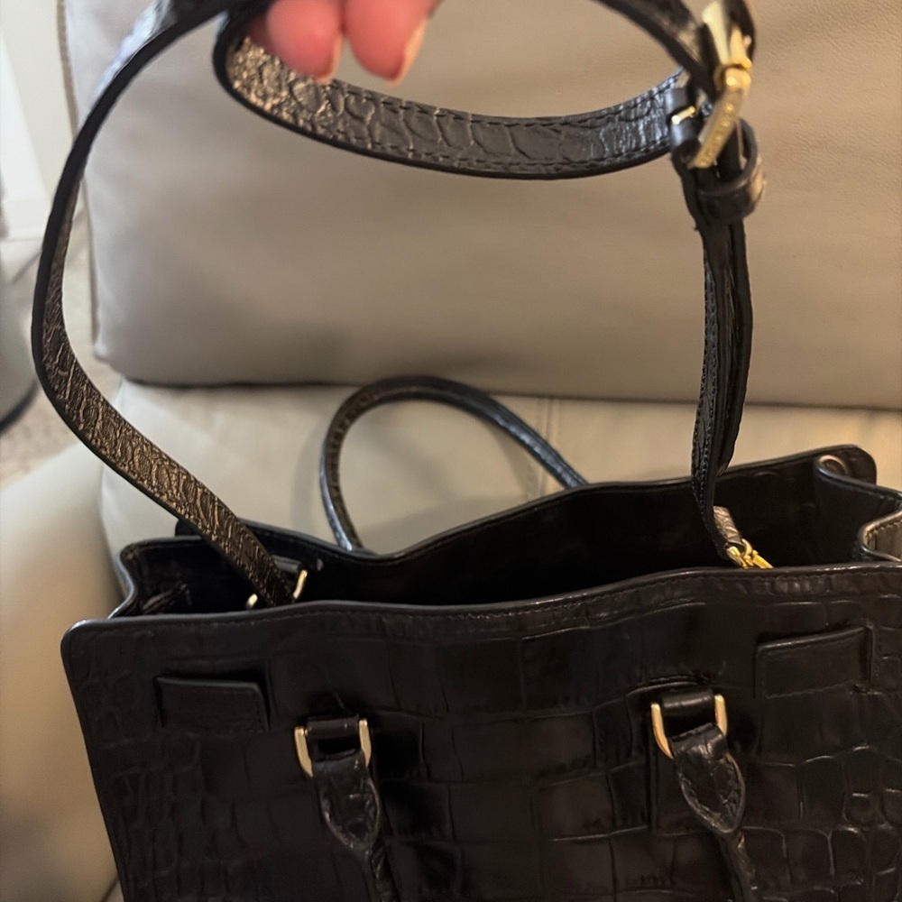 Michael Kors Black Embossed Leather Bag - Picture 6 of 10